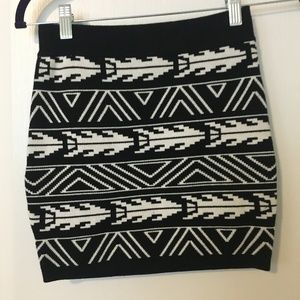 bohemian, mini skirt, size s, bodycon